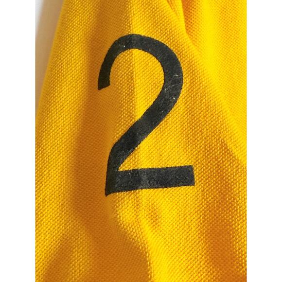 Bokura Jeans Men’s Polo Yellow Size M Cotton Shirt – Number 2 Graphic - Picture 6 of 6